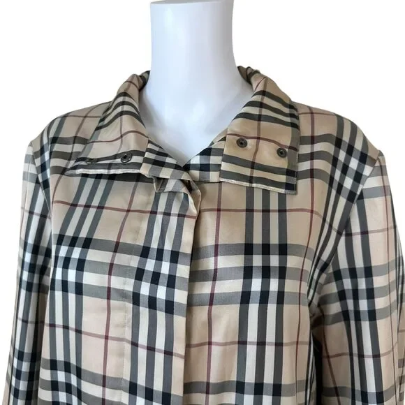 Burberry London Tan Nova Check Plaid Trench Coat - Picture 3 of 7